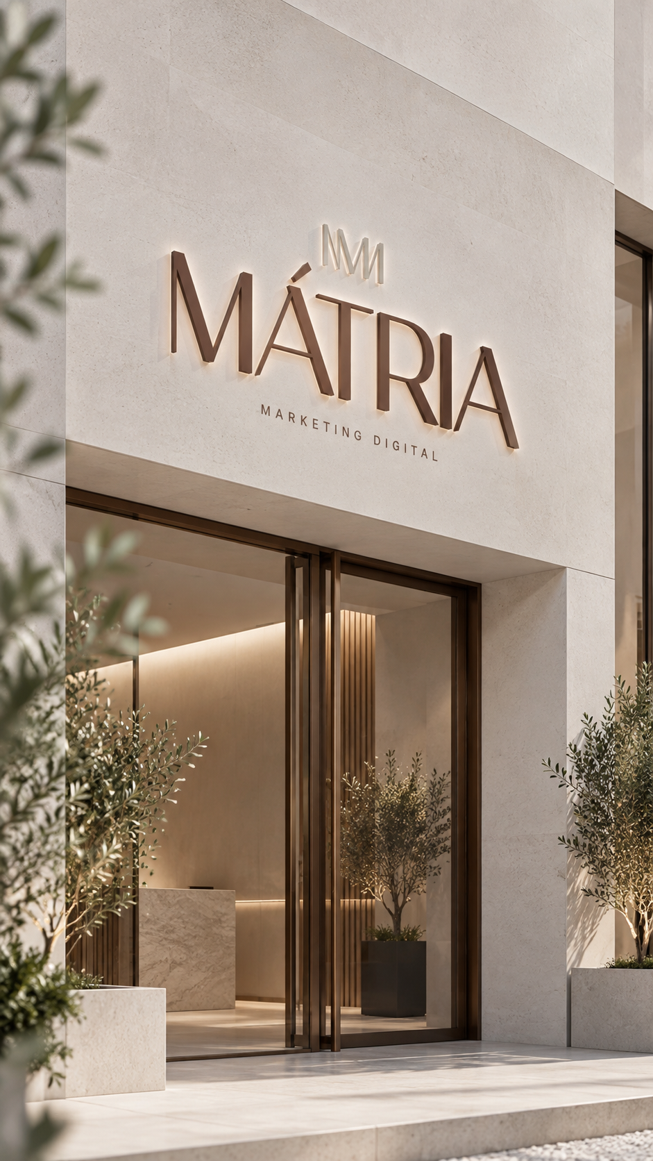 Identidade MÁTRIA aplicada à fachada
