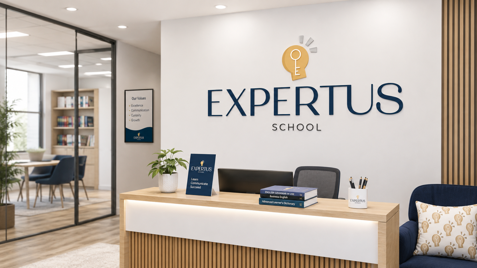 Aplicação de identidade visual — Expertus School