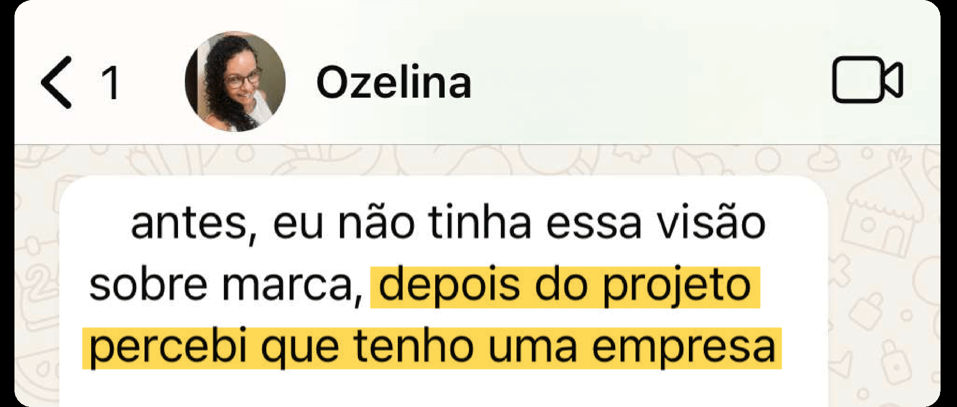Mensagem original de Ozelina